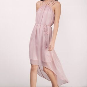 NWT Tobi blush pink chiffon high low strappy dress